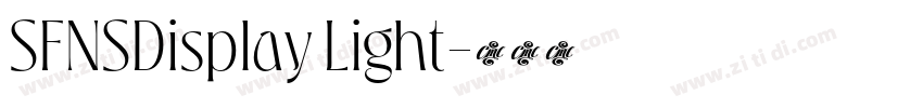 SFNSDisplay Light字体转换 SFNSDisplay Light字体转换